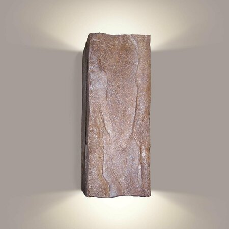 A19 LIGHTING Stone Wall Sconce, Brown N18031-BR-1LEDE26